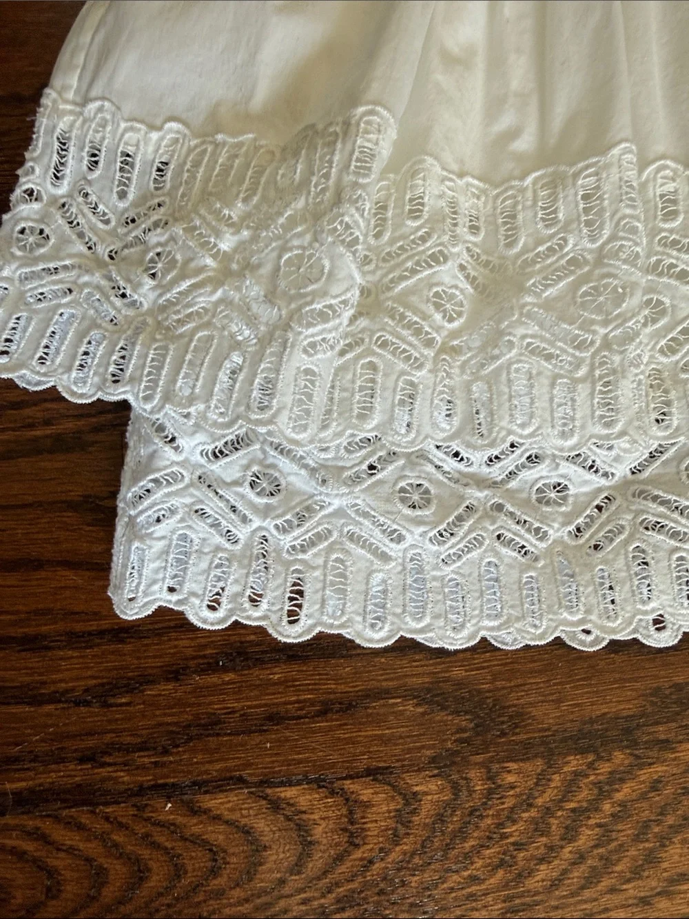 Tory Burch White Eyelet Cotton Tank Top